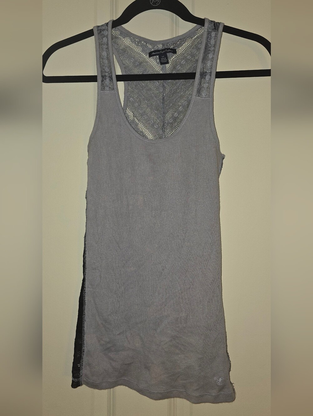 AEO Gray Ribbed Tank Top